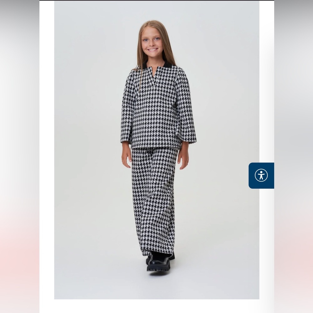 Black and White Houndstooth Set